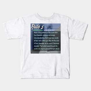 Copy of 40 RULES OF LOVE - 5 Kids T-Shirt
